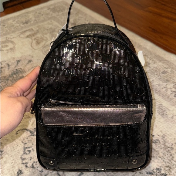 Juicy Couture Black Structured Backpack and Pullout Pouch with Glossy Finish main image 4